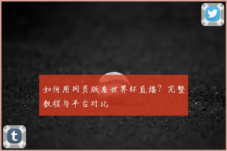 如何用网页版看世界杯直播？完整教程与平台对比